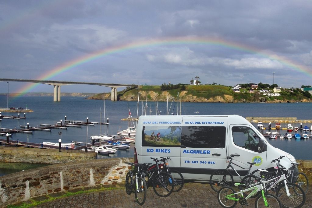 Ribadeo senda azul bicis